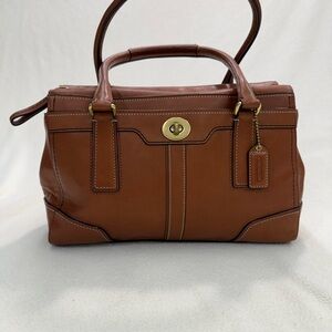 Coach Hampton Medium Carryall Satchel Brown Acorn